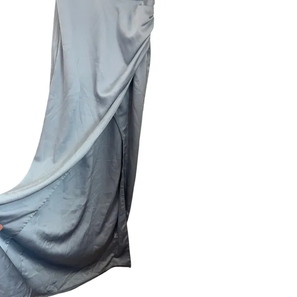 Show Me Your Mumu Jodie Dress Satin Maxi Dress Cowl Neckline Size Small Blue - Image 6
