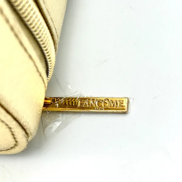 Lancome Makeup Train Case Travel Bag Gold Metallic Rose Vanity Decor Large NEW‎ - Image 4