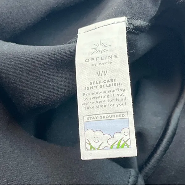Offline by Aerie Real Me‎ Flare Crossover Leggings Womens Size Medium Black - Image 5