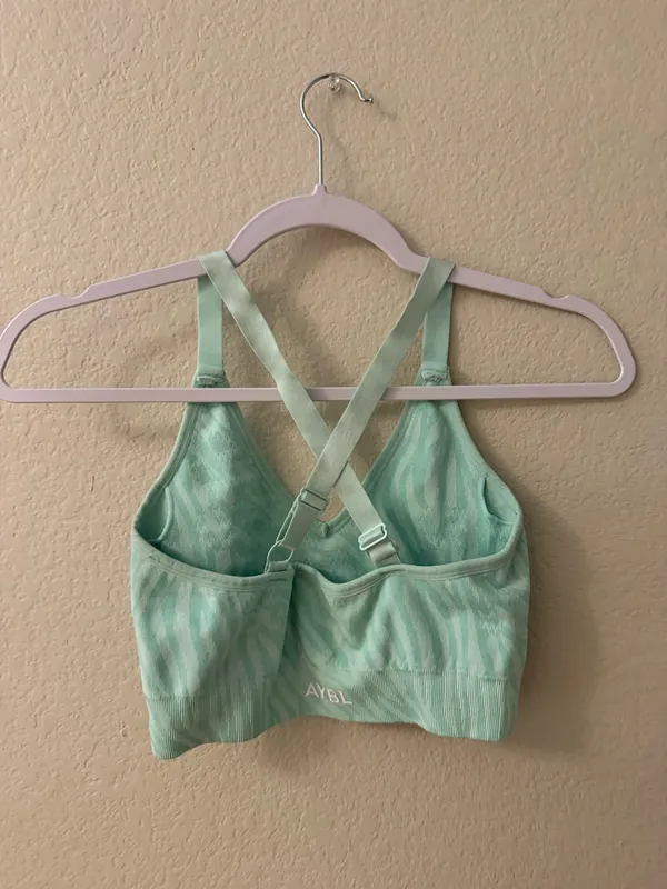 Two Blue Aybl Zebra print Sports Bra Size S - Image 6