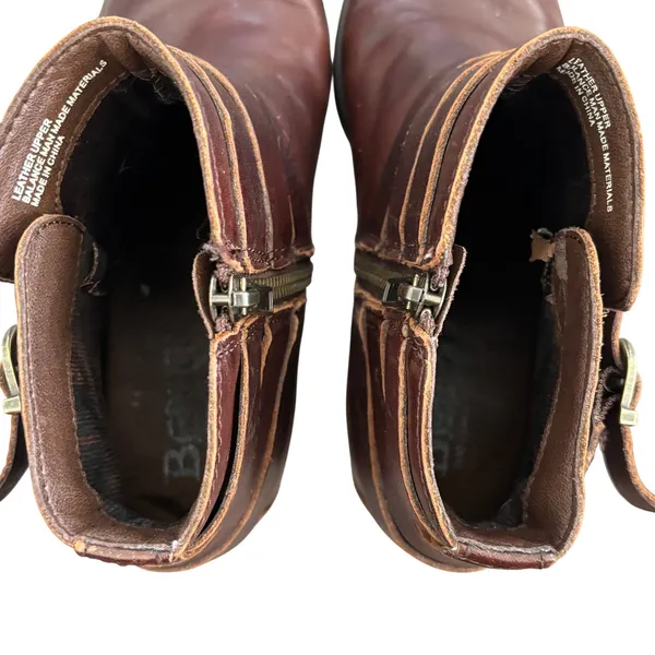 Born Payton‎ Buckle Ankle Boots Sz 8.5 Brown Leather Western Chic - Image 7