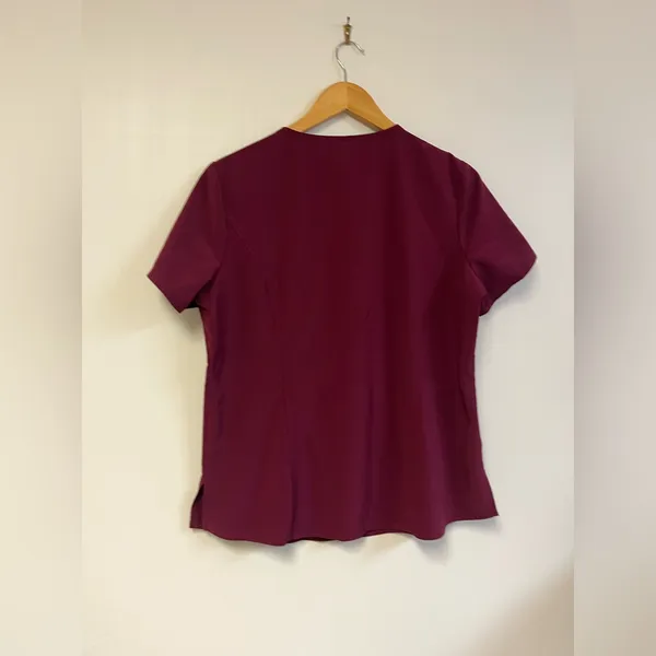 Women’s Dickies‎ EDS Signature V-Neck Scrub Top – Wine – Size M - Image 5
