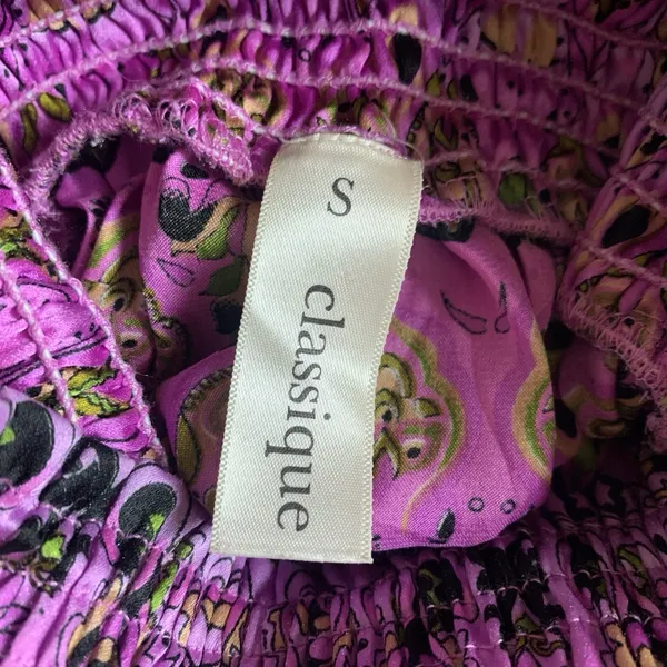 Classique Pink Purple Strapless Maxi Dress S Boho Ruffle Festival Y2K Vibes - Image 6