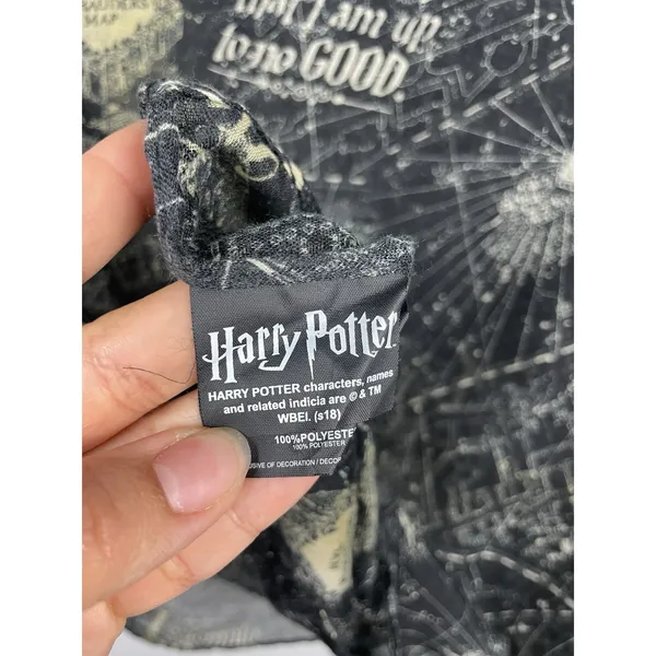 Harry‎ Potter Marauders Map Black Tan Infinity Sheer Scarf by Bioworld OS - Image 4