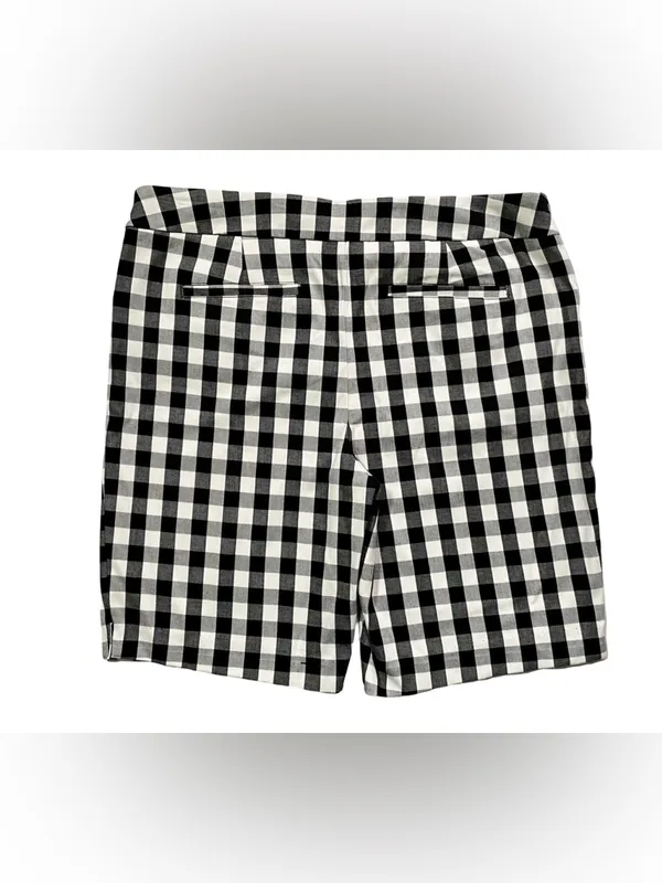 Time and Tru Black & White Gingham Bermuda Shorts Size XL NWT - Image 5