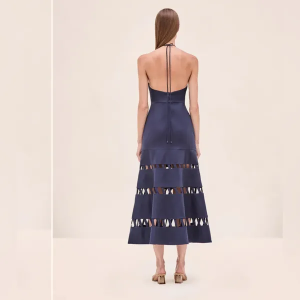 NWT Alexis JANESSA DRESS size medium navy blue A-Line women’s - Image 2