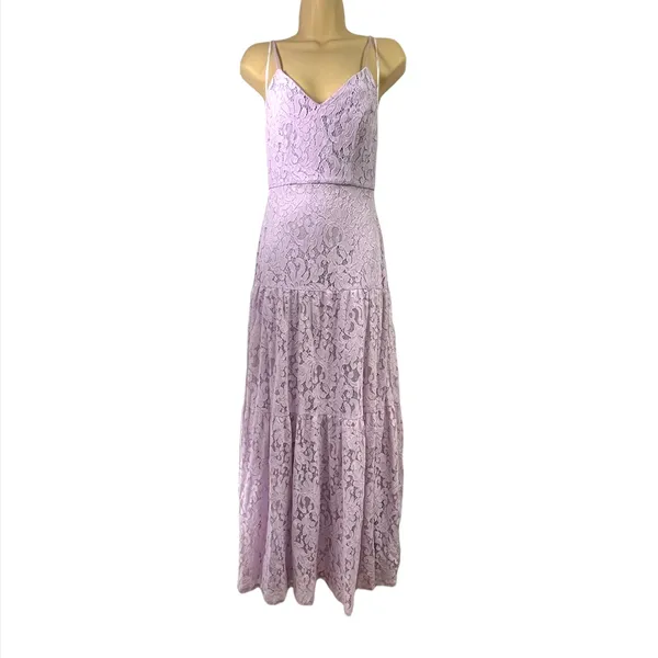 Lulus lace lavender maxi formal dress Xs - Image 3