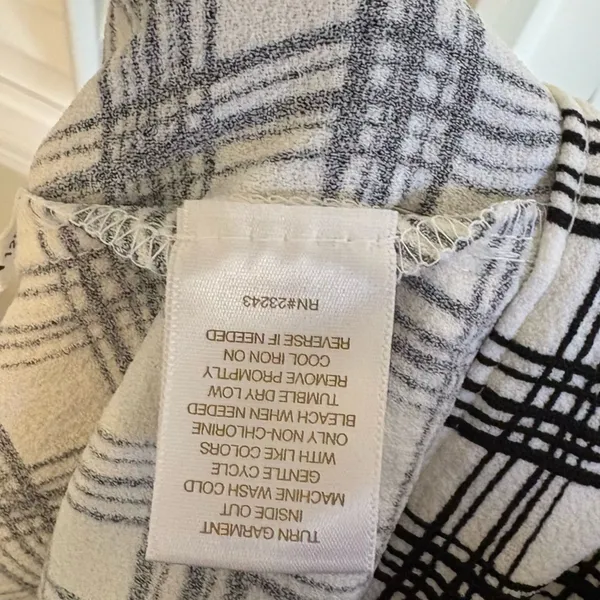 New York & Company Eva Mendes Black And White Plaid Midi Skirt Size‎ 14 - Image 8