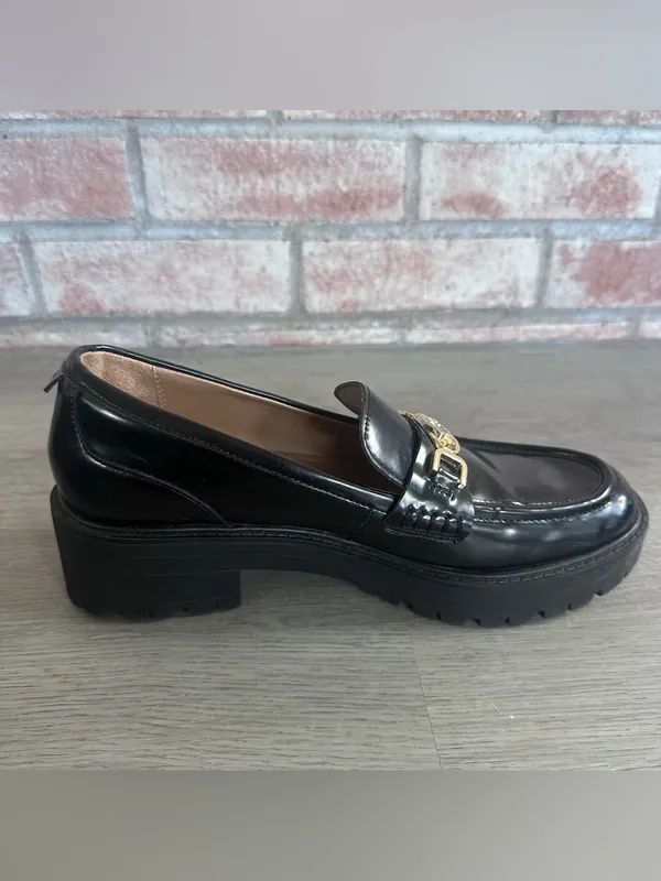 Sam Edelman Teagan Lug Sole Chunky Loafers Black Women’s 8 Academia - Image 5
