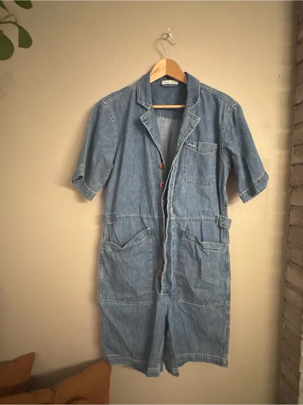 ALEX MILL Standard Denim Romper Blue Size M - Image 2