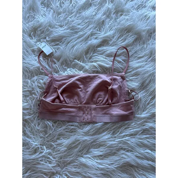 Aerie Real Good Strappy Side Lace Up Bralette Pink Size Medium - Image 4