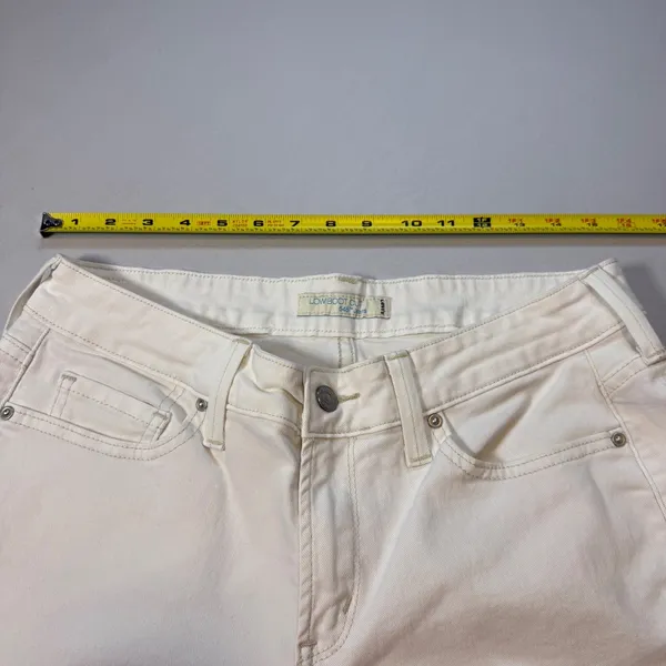 Levis 545 Low Bootcut Jeans Sz 10 Womens‎ White Low Rise Denim Pants Summer Chic - Image 7