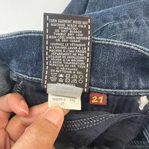 7 For All‎ Mankind Gwenevere Skinny Jeans Womens 27 Blue Denim Stretch Mid Rise - Image 13