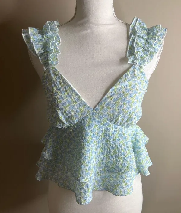 Lush small ruffle peplum top - Image 3