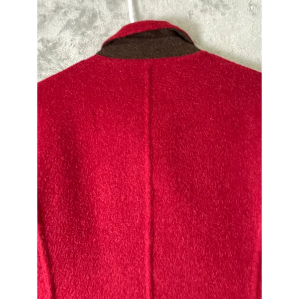 J.Jill Reversible Wool Alpaca Blend Jacket Cottagecore Equestrian Heritage Large Brown - Image 5