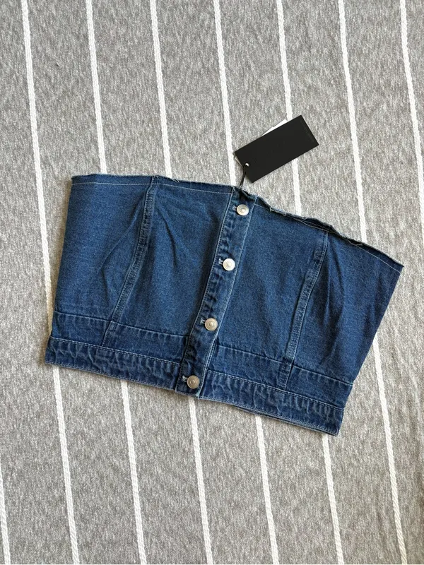 NWT Kendall + Kylie Denim Bustier - Image 2