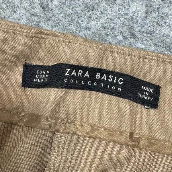 zara wide leg pants‎ khaki cropped size medium - Image 6