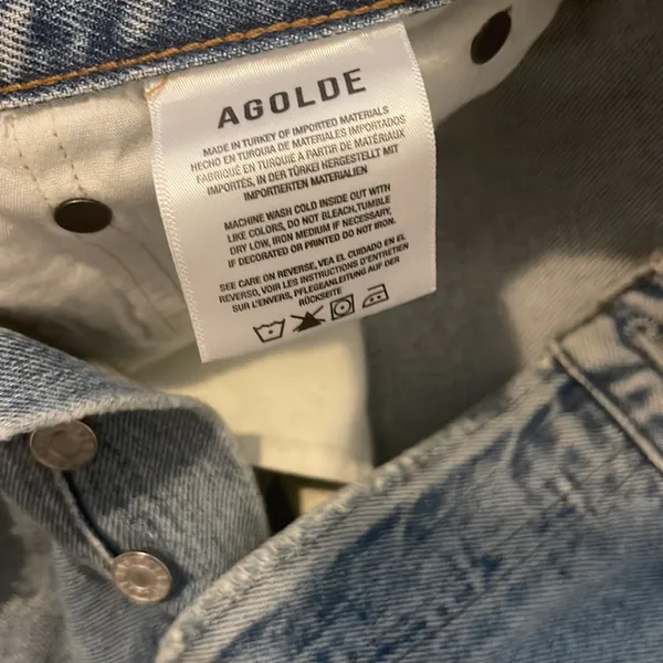 AGOLDE Parker Denim Blue Shorts Size 28 - Image 3