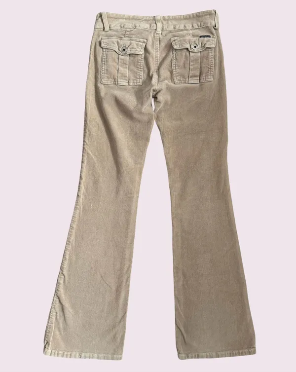 Just USA Y2K 2000’s Khaki Tan Preppy Low Rise Corduroy Casual Straight Leg Pants - Image 5