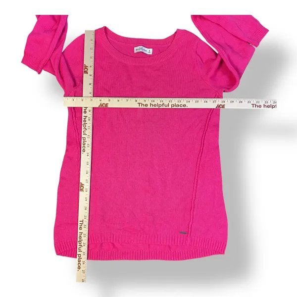Abercrombie & Fitch Wool‎ Blend Sweater Womens Size M Hot Pink Preppy - Image 3