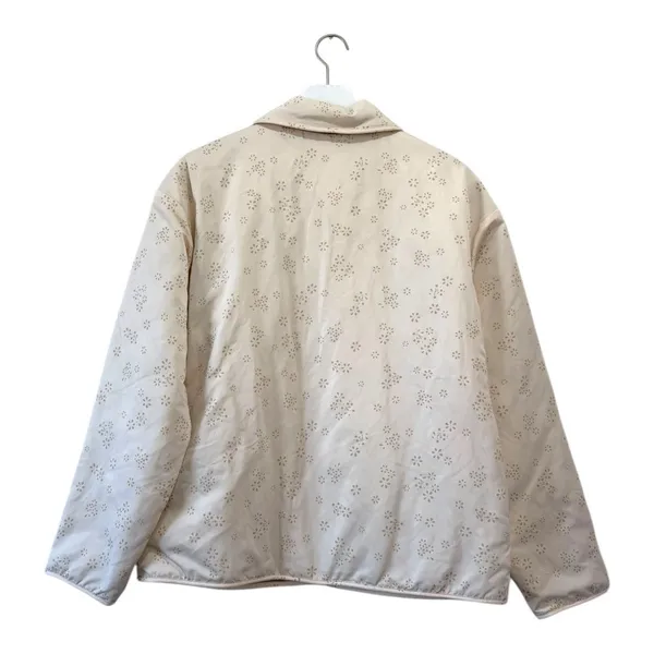 Carve Designs Reversible Quilted Jacket Gray Cream Floral Size S Lightweight - Image 5