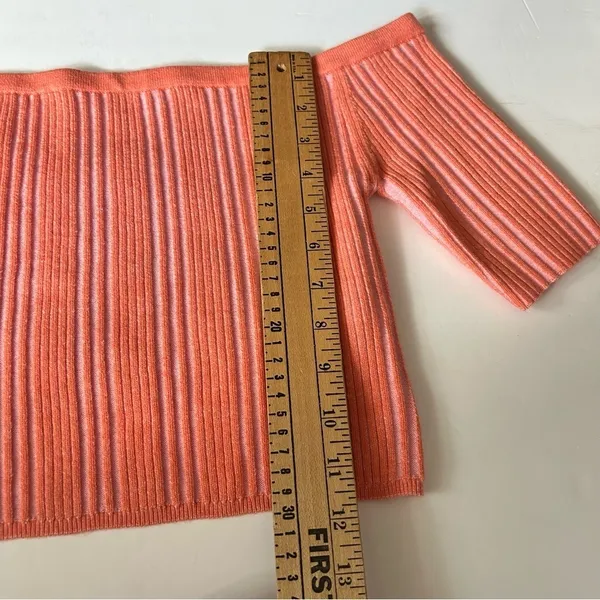 Aerie Reversible Sweater Cropped Top Picante Orange & Pink Soft Size Medium - Image 7