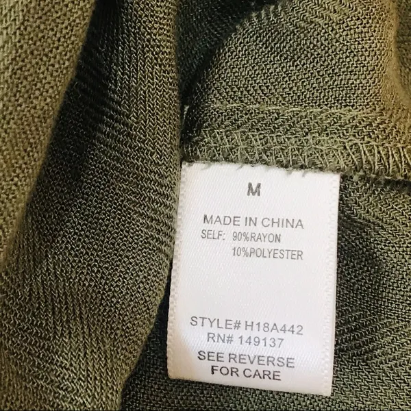 Olive green Hyfve Boutique Boho top sz Med - Image 9