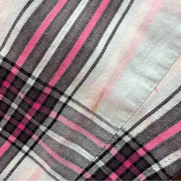 Victoria's Secret Dreamer Flannel 2 pc Pajama Set Multi Plaid sz XS - Image 7