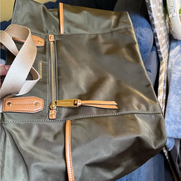 Michael Kors Olive and Tan Men's Backpack  #018 - Image 10