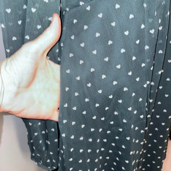 Ted‎ Baker London Kobie Heart Dot Chiffon Long Sleeve Minidress Sheer Chiffon - Image 5