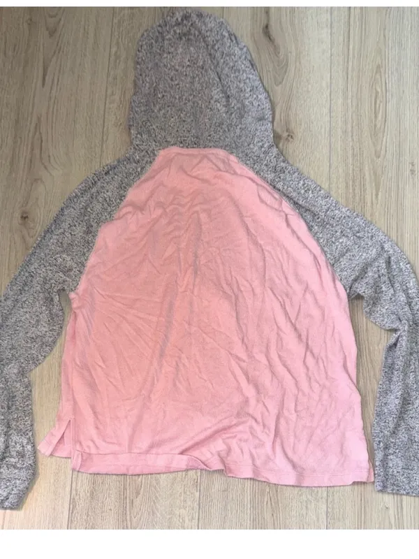 Victoria’s Secret pink grey gray hoodie sweatshirt hooded sweater - Image 2