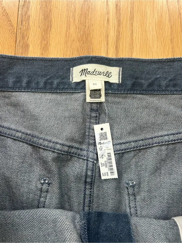 NWT Madewell Denim Mini Skirt Size 31 Hodgeman Wash‎ Blue Jean DM8635 - Image 4
