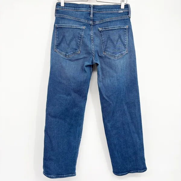 Mother Womens Blue Mid Rise Straight Leg Classic Denim Jeans Size 28 - Image 7