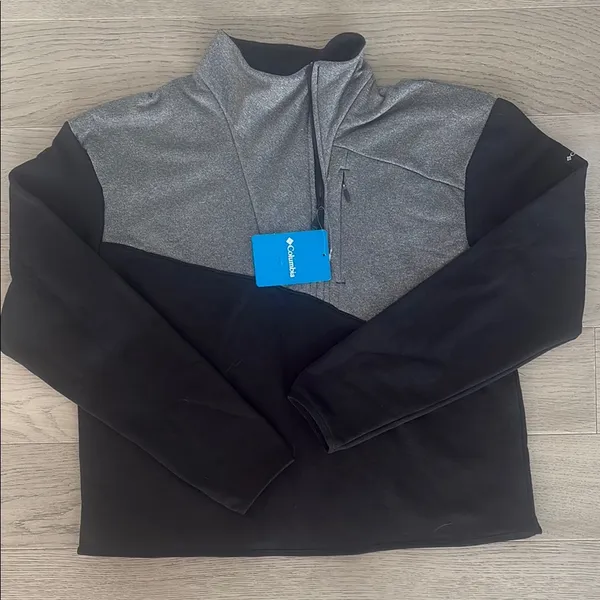 Columbia Lodge Hybrid Pullover Black Gray Large New with tags - Image 5