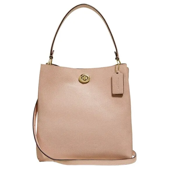 COACH Charlie Bucket‎ Bag Sand Taupe Beige Everyday Classic Gold Hardware ($350) - Image 3