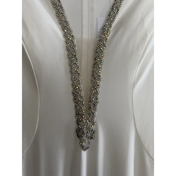 Lulus True Love Story White Embellished Cap Sleeve Mermaid Maxi Dress Size 8‎ - Image 7