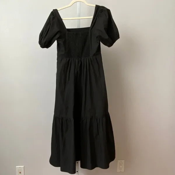 ASTR The‎ Label S Black Midi Dress Puff Sleeve Whimsigoth MinimalistParty - Image 8
