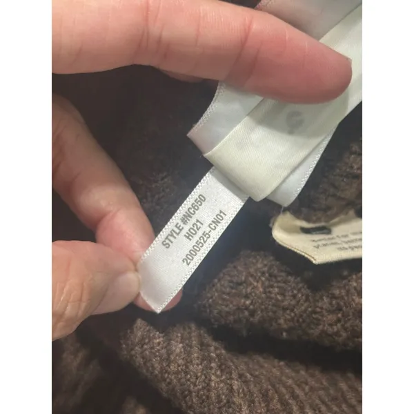 Madewell Elsmere Pullover Sweater Heather Brunette Brown Ribbed NC650 Medium - Image 10