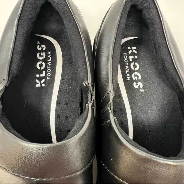 Klogs Mission Black Leather Slip Resistant Nursing Work Clogs Women’s Sz 6 - Image 7