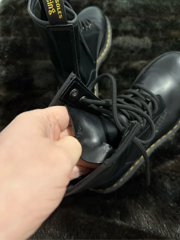 Dr Martens Womens 1460 Combat Boot Black Leather Size: 7 38 - Image 5