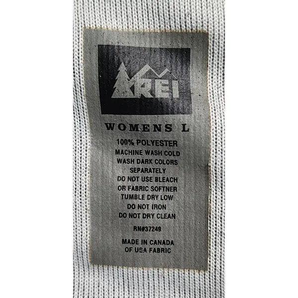 Billy Reid REI Quarter Zip Pullover Long Sleeve Athletic Top Gray Polyester‎ Womens L - Image 3