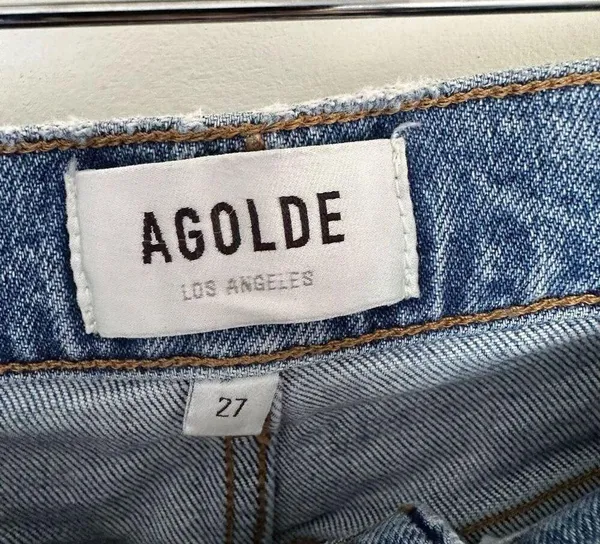 Agolde Women’s 27 Riley Crop Button Fly Jeans - Image 3