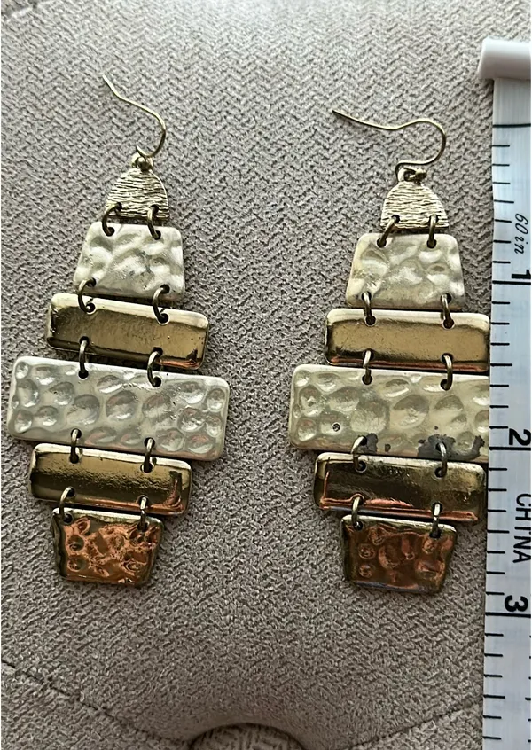 Fashion gold earrings - Image 2