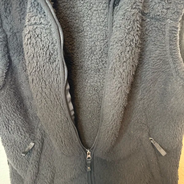 Free Country Black Teddy Sherpa Vest Size Large - Image 5
