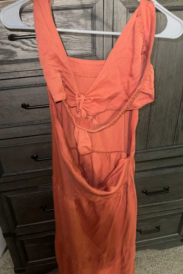 Summer Dress Orange Size M - Image 3