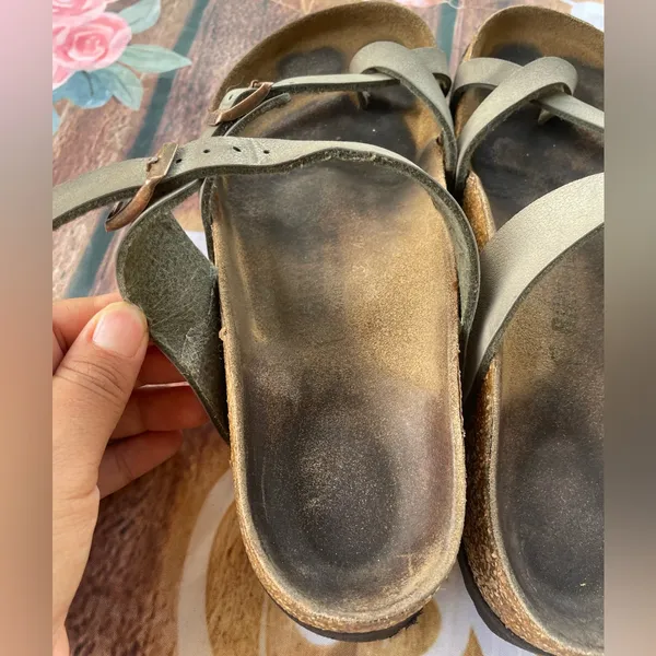 Birkenstock Olive Double Strap Sandals - Image 4