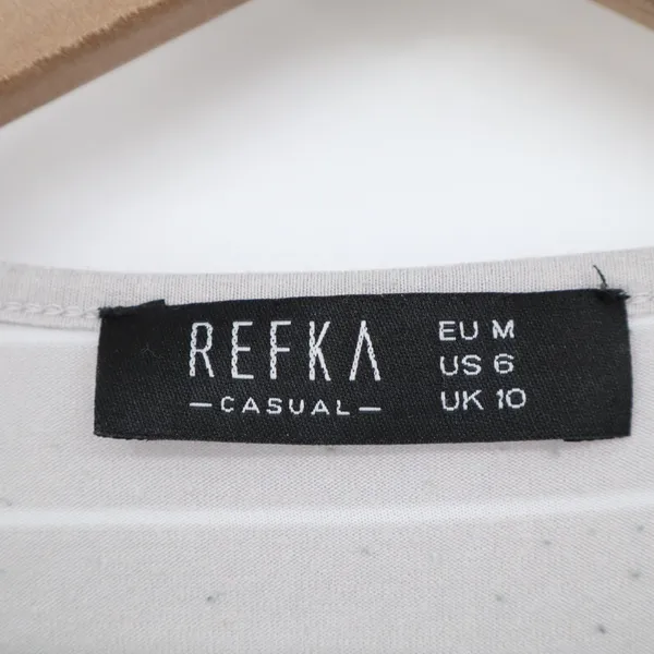 Refka Maxi Dress Womens 6 Casual Gray Striped Long Sleeve Pocket Excellent - Image 2