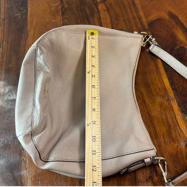 Kate Spade New‎ York Taupe Pebbled Leather Hobo Shoulder Bag Gold Hardware - Image 4