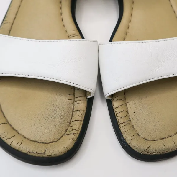 Vintage 90s Cabin Creek White Leather Sandals - Image 7