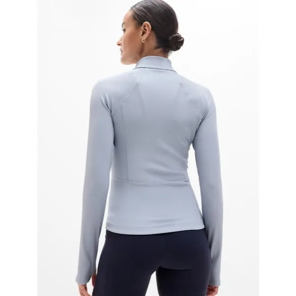 New Athleta M Salutation Ribbed Jacket 2.0 Blue Star Medium - Image 2
